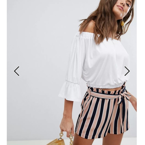 ASOS Off the Shoulder Bardot Top - Picture 1 of 4